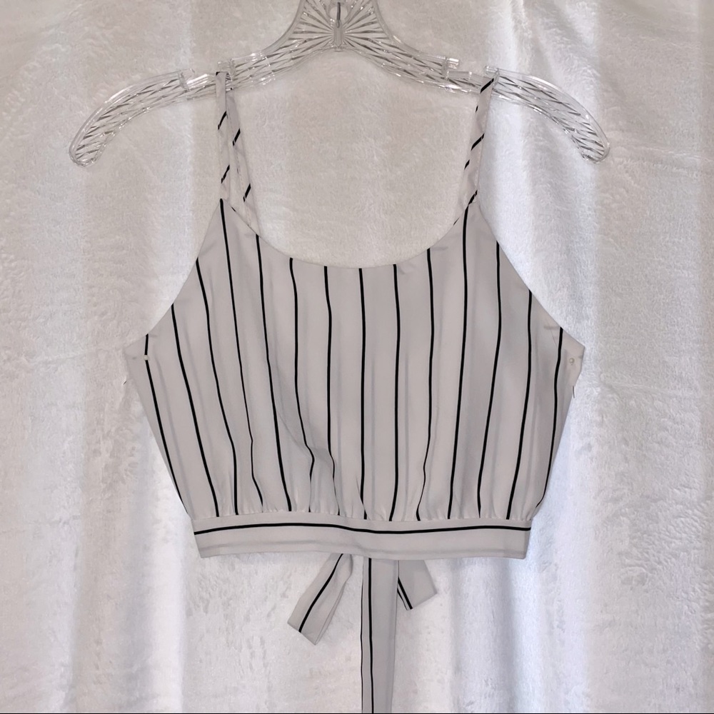 Black and White Crop Top